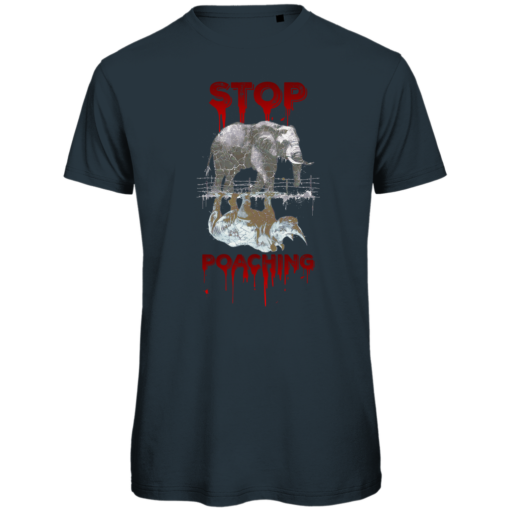 Premium organic men's T-shirt stop poaching