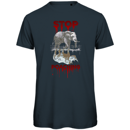 Premium organic men's T-shirt stop poaching