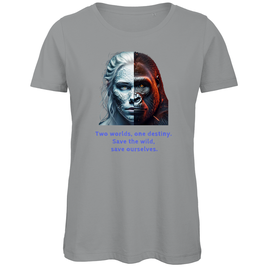 Premium Bio Damen T-Shirt two worlds