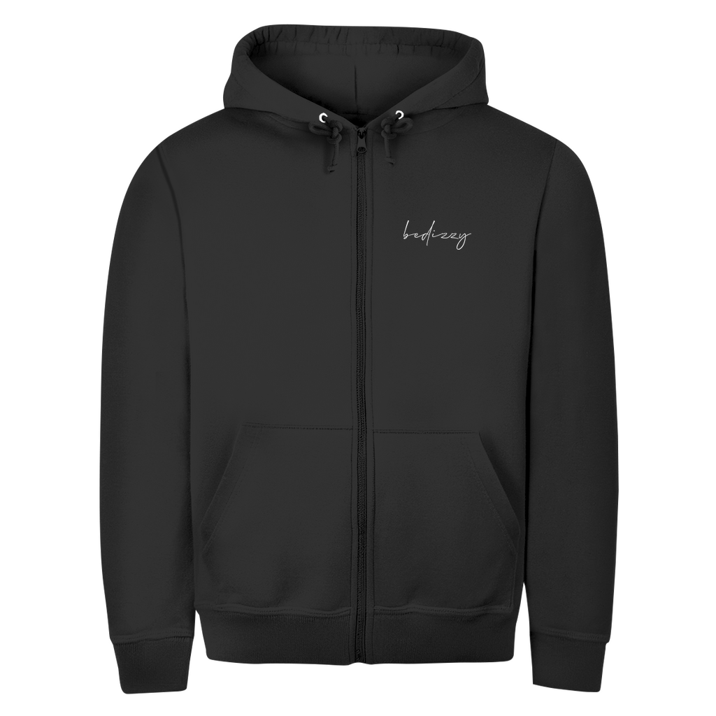 Zipper Hoodie logo white