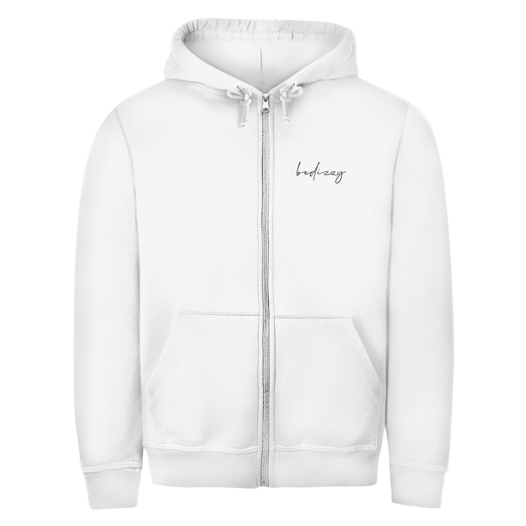 Zipper Hoodie logo white