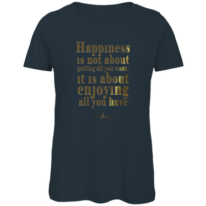 Premium Bio Damen T-Shirt happiness