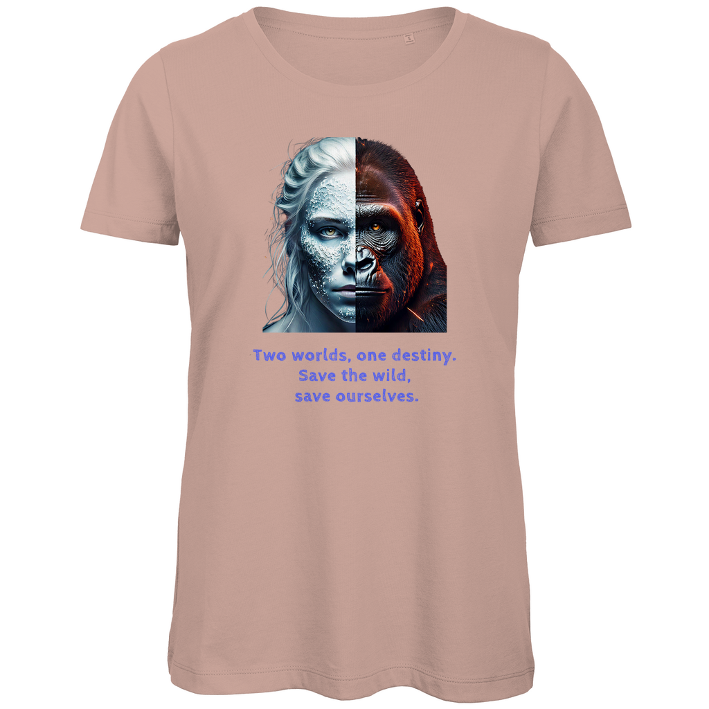 Premium Bio Damen T-Shirt two worlds