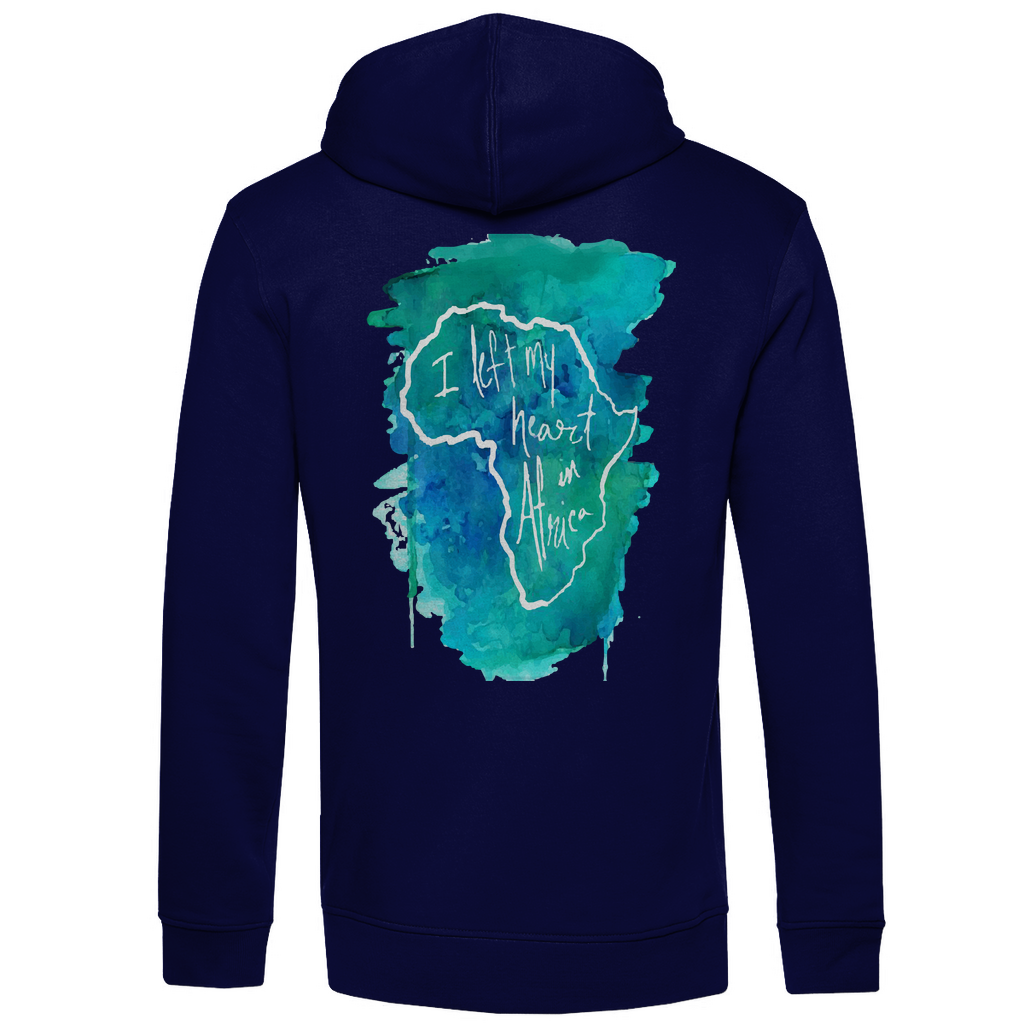 Bio Premium Herren Hoodie africa blue
