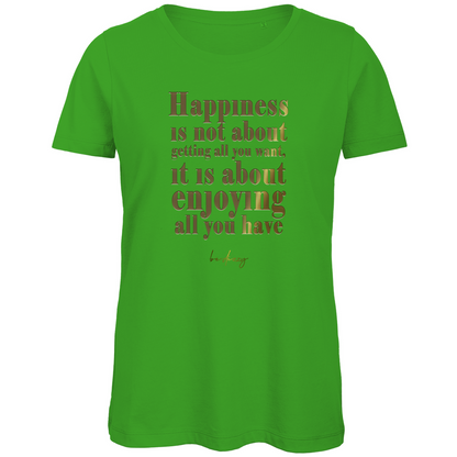 Premium Bio Damen T-Shirt happiness
