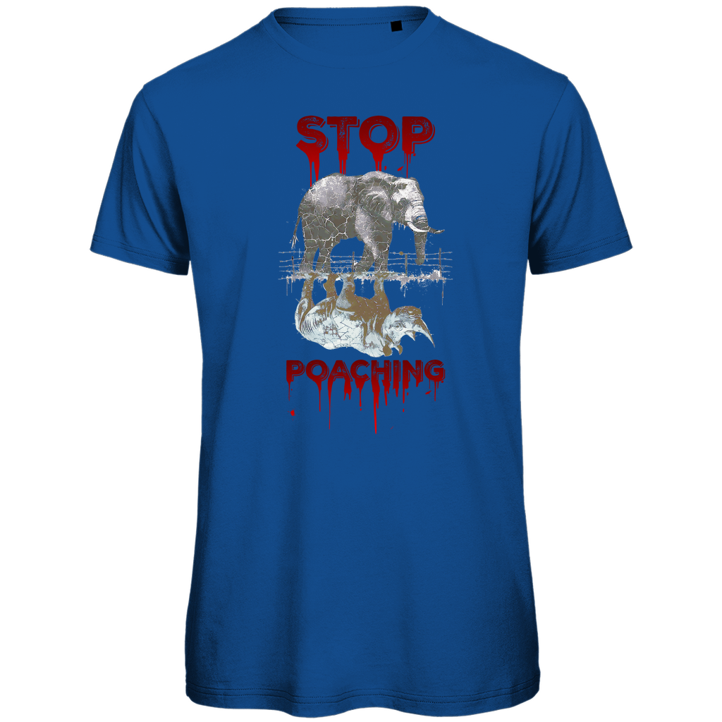 Premium organic men's T-shirt stop poaching