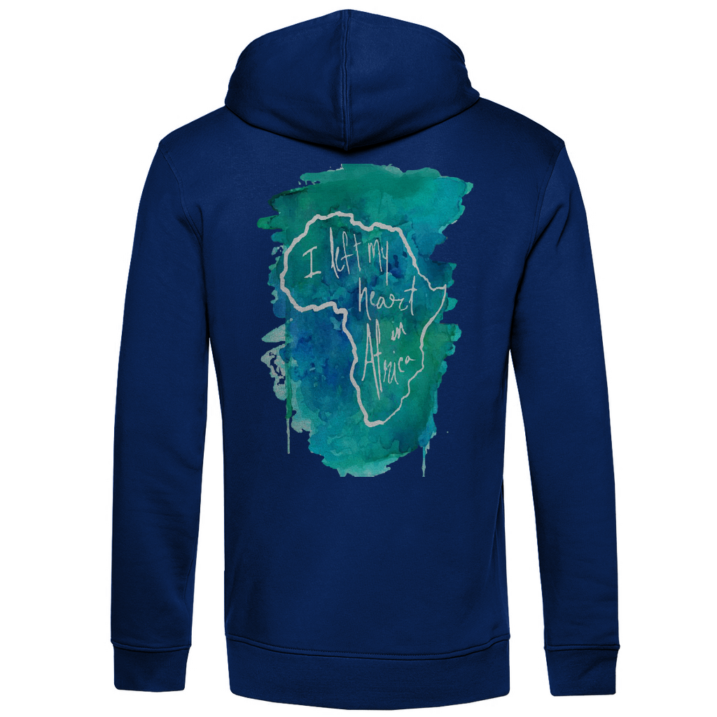 Bio Premium Herren Hoodie africa blue