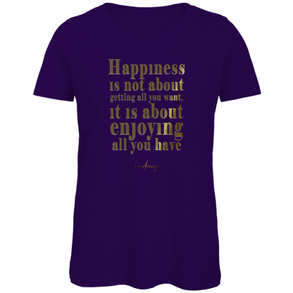 Premium Bio Damen T-Shirt happiness