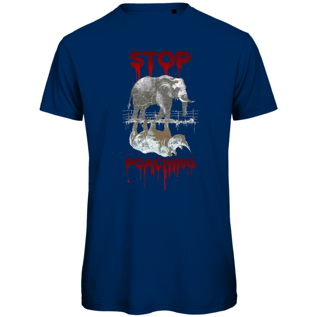 Premium organic men's T-shirt stop poaching