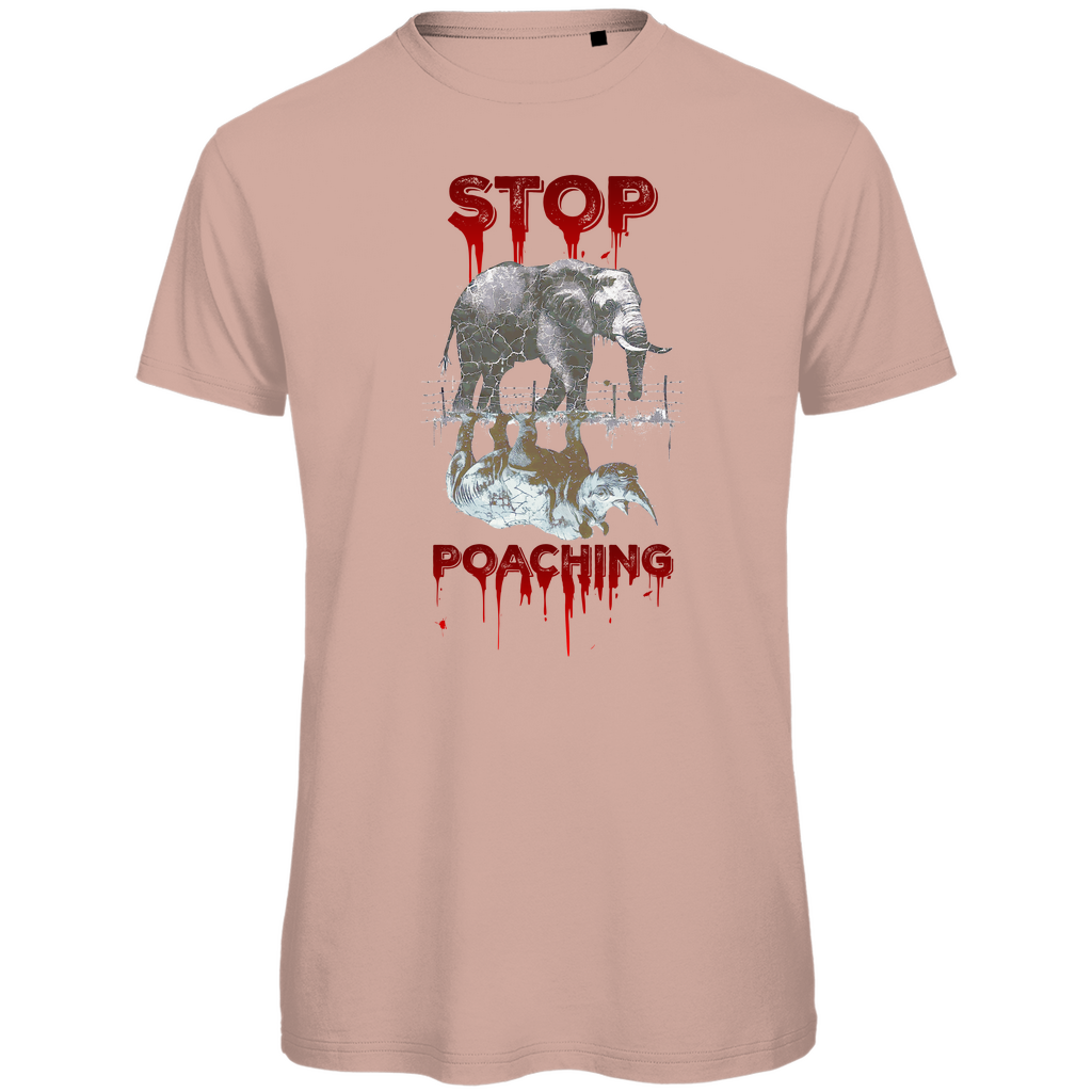 Premium organic men's T-shirt stop poaching