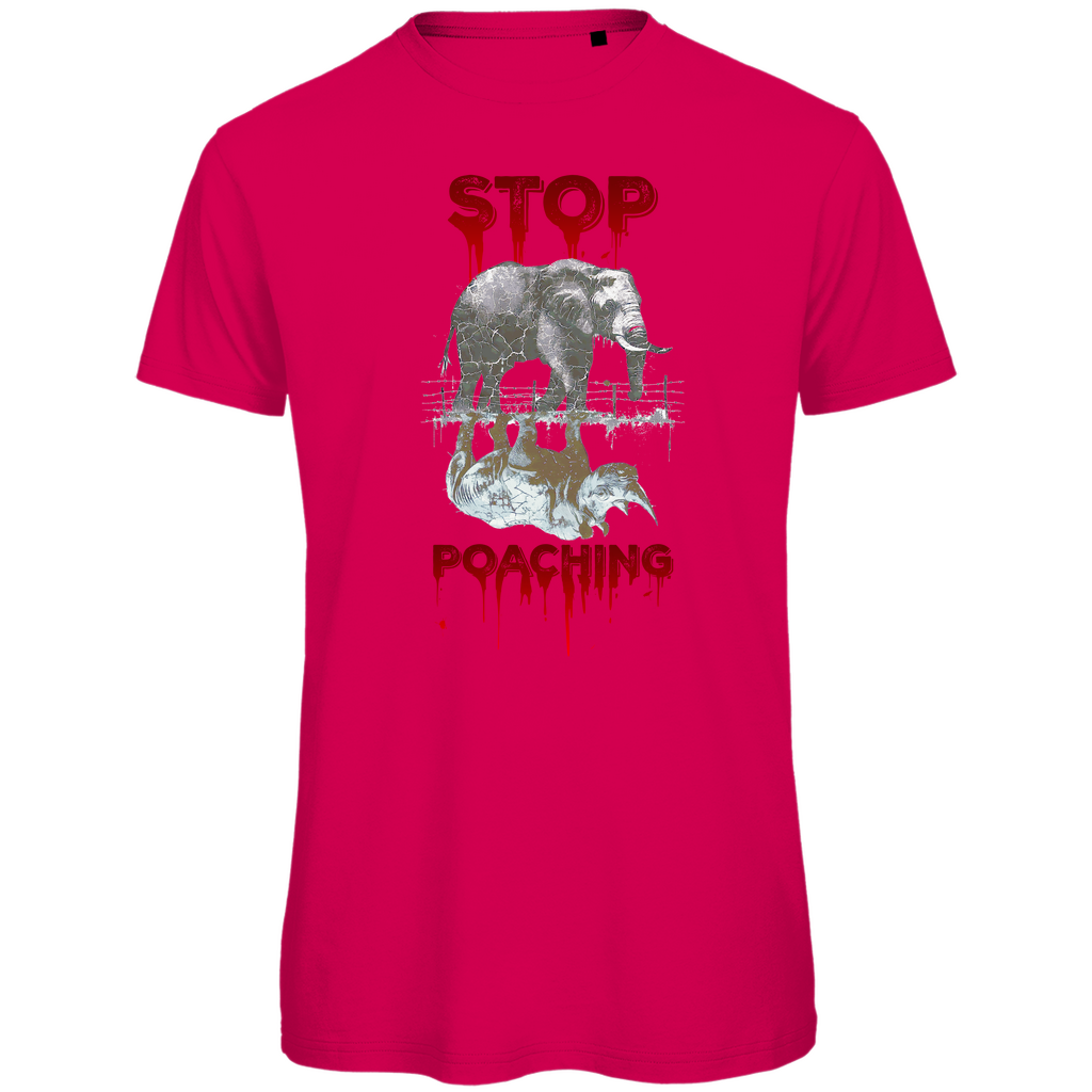 Premium organic men's T-shirt stop poaching