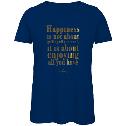 Premium Bio Damen T-Shirt happiness