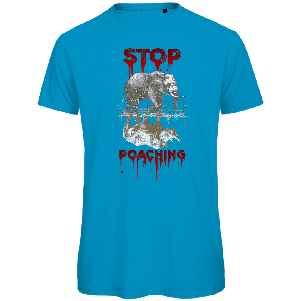 Premium organic men's T-shirt stop poaching