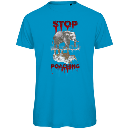 Premium organic men's T-shirt stop poaching