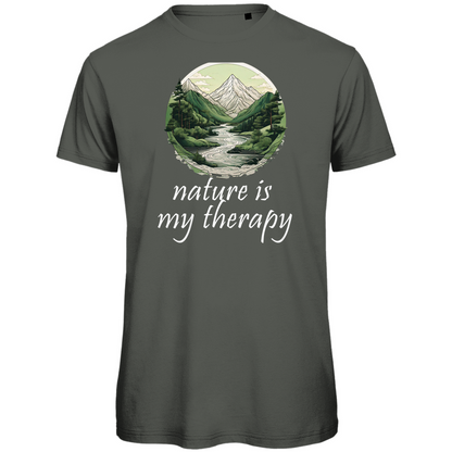 Premium organic men's T-shirt therapy