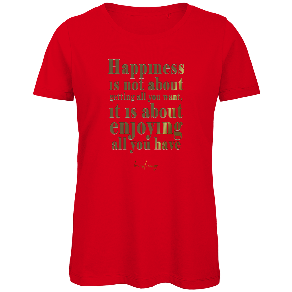 Premium Bio Damen T-Shirt happiness