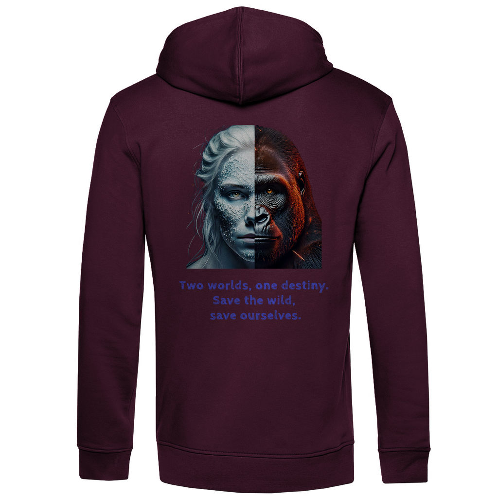 Bio Premium Herren Hoodie two worlds