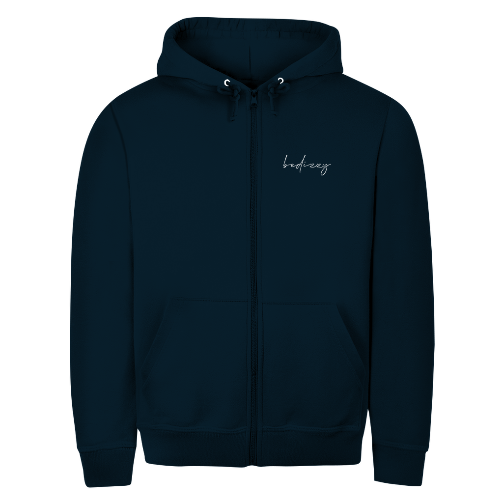 Zipper Hoodie logo white