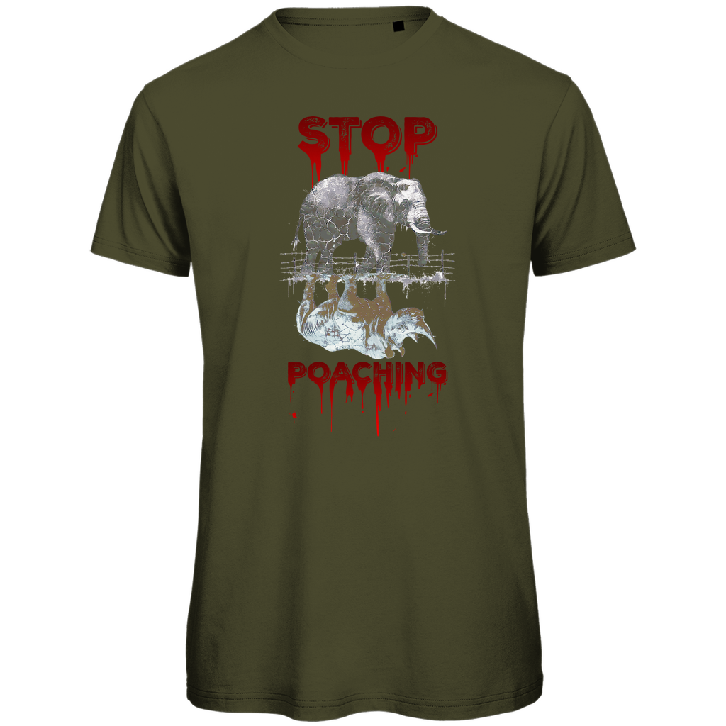 Premium organic men's T-shirt stop poaching