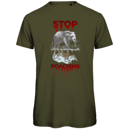 Premium organic men's T-shirt stop poaching