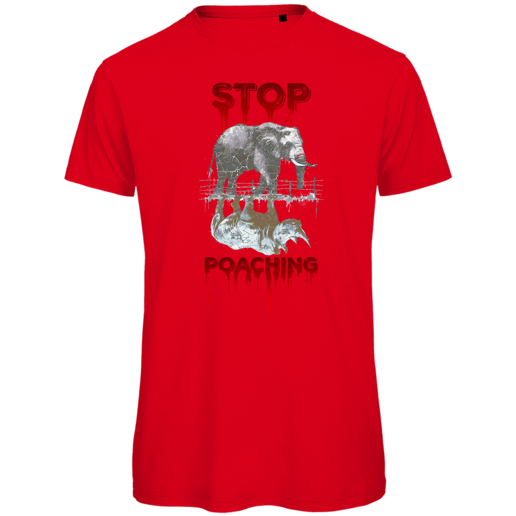 Premium organic men's T-shirt stop poaching