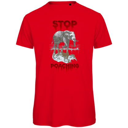 Premium organic men's T-shirt stop poaching