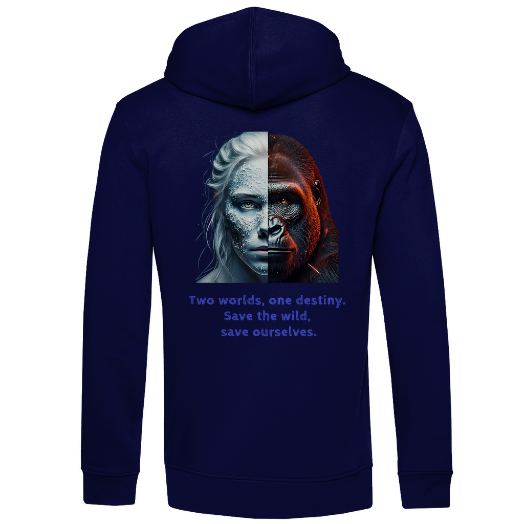 Bio Premium Herren Hoodie two worlds