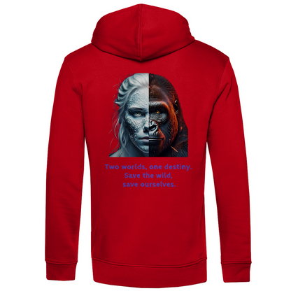 Bio Premium Herren Hoodie two worlds