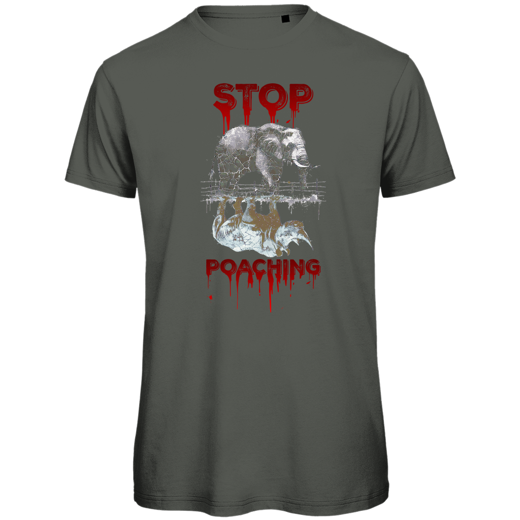 Premium organic men's T-shirt stop poaching