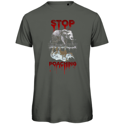 Premium organic men's T-shirt stop poaching