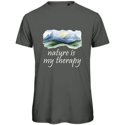 Premium organic men's T-shirt therapy