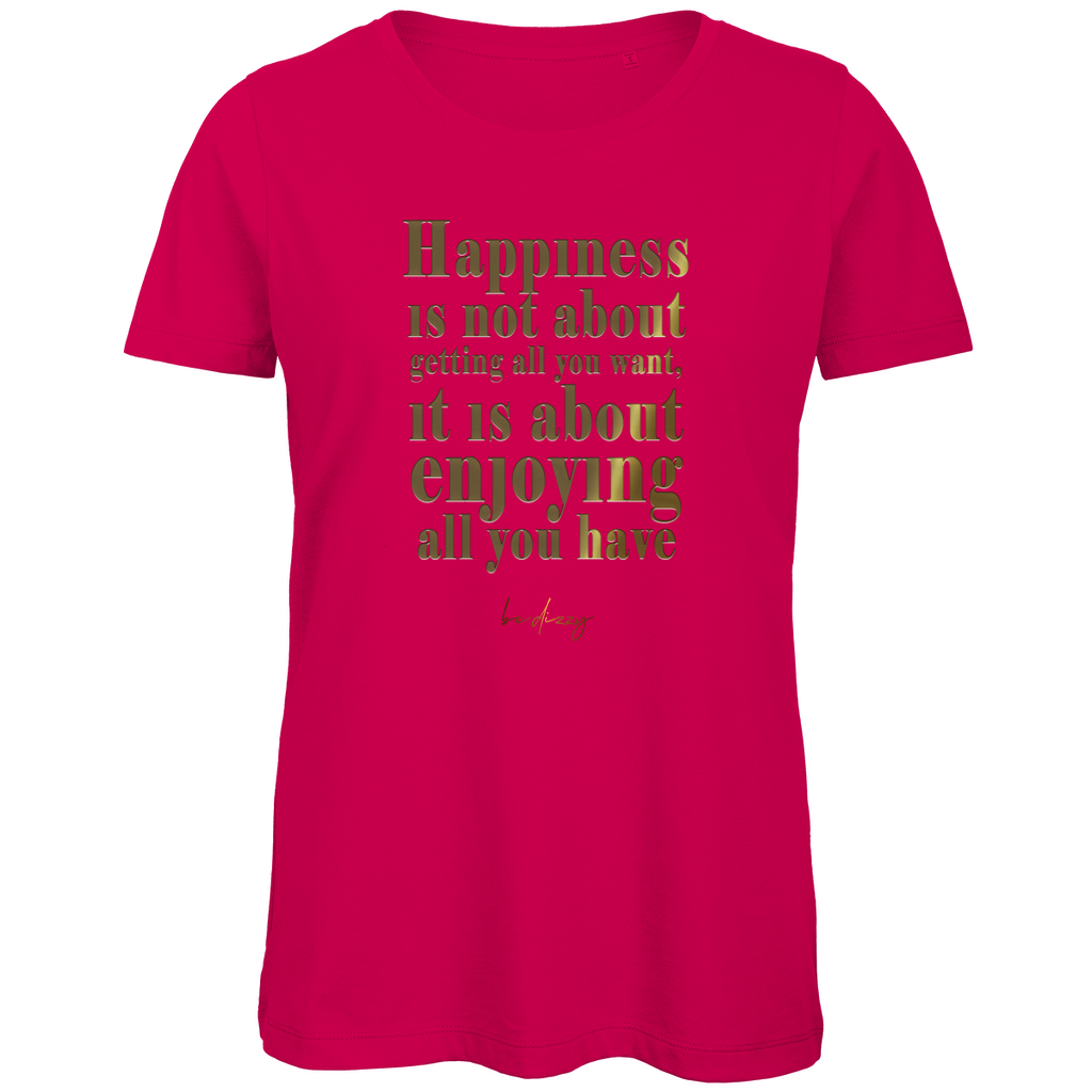 Premium Bio Damen T-Shirt happiness