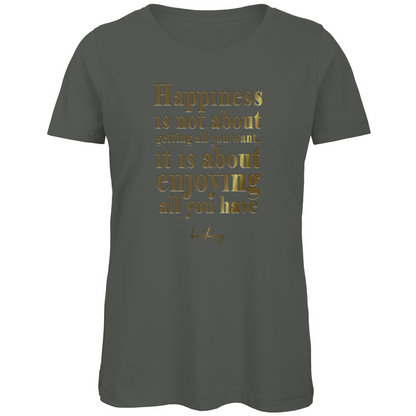 Premium Bio Damen T-Shirt happiness