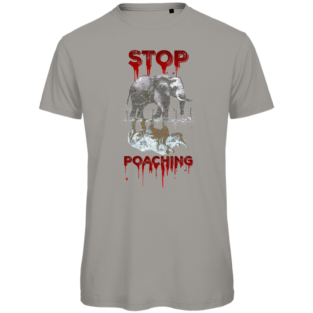 Premium organic men's T-shirt stop poaching