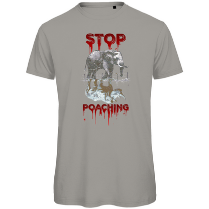Premium organic men's T-shirt stop poaching