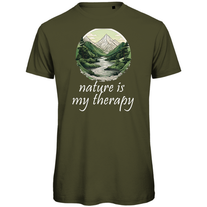 Premium organic men's T-shirt therapy