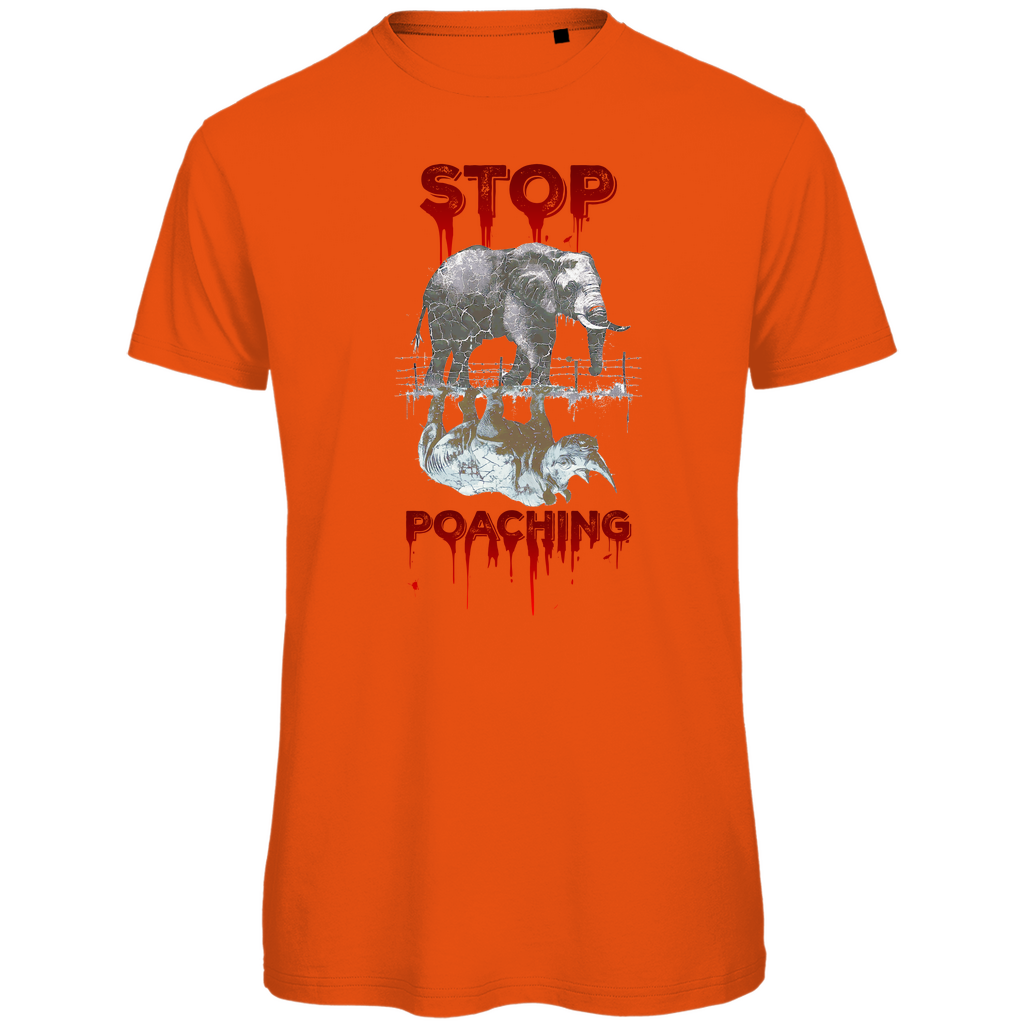 Premium organic men's T-shirt stop poaching