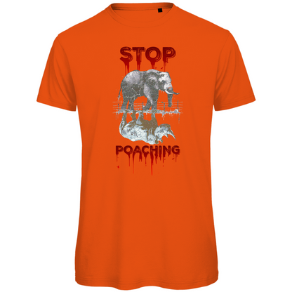 Premium organic men's T-shirt stop poaching