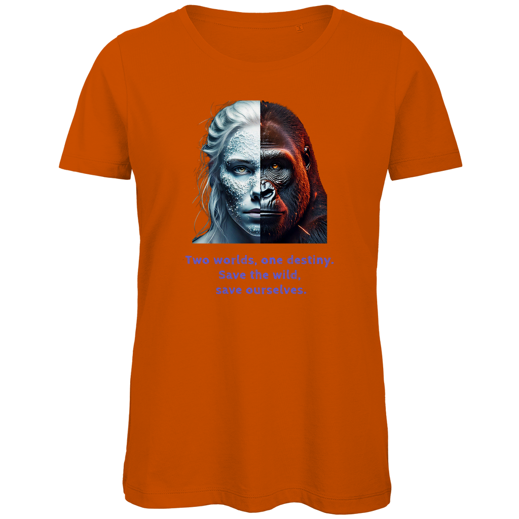 Premium Bio Damen T-Shirt two worlds