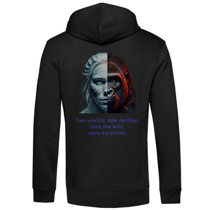 Bio Premium Herren Hoodie two worlds