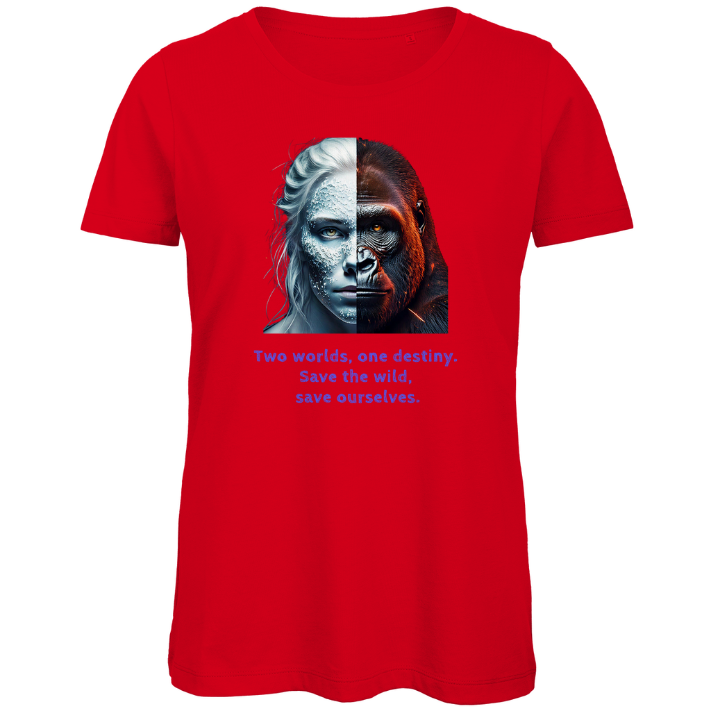Premium Bio Damen T-Shirt two worlds