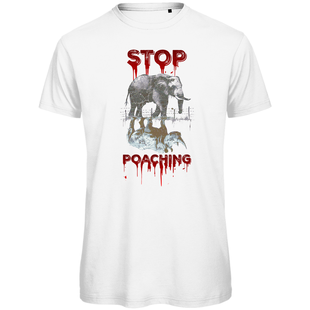 Premium organic men's T-shirt stop poaching