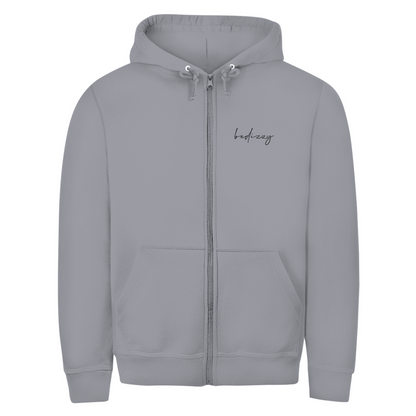 Zipper Hoodie logo white